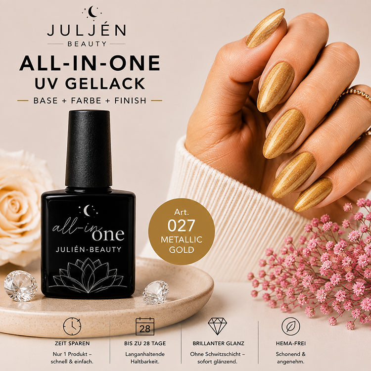 All-in-One UV Gellack – metallic gold