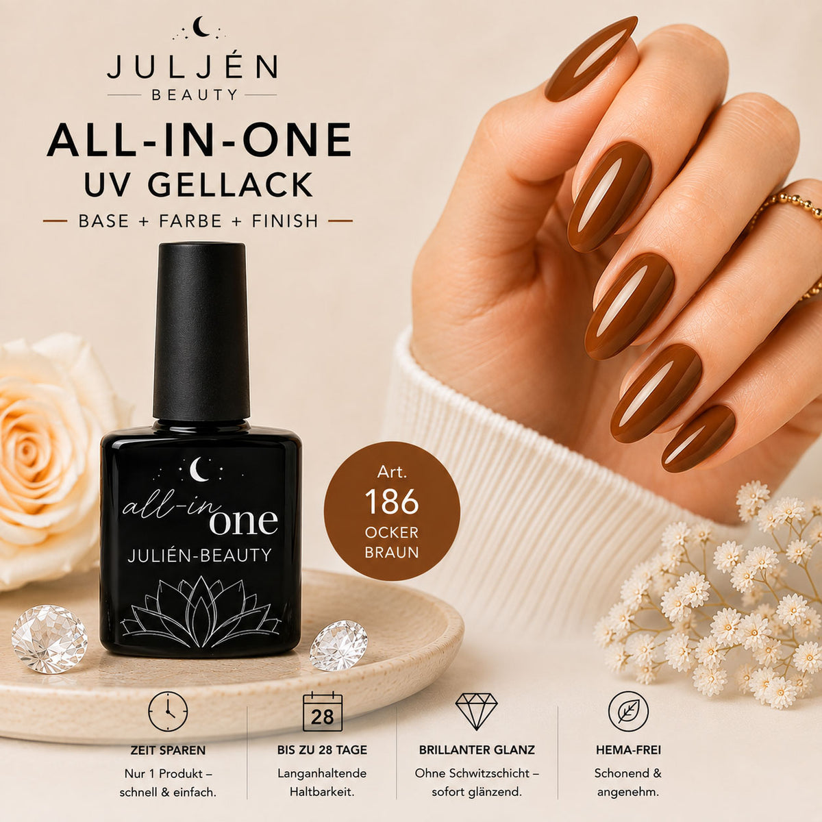 All-in-One UV Gellack – ocker Soft Cocoa