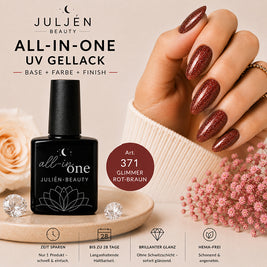 All-in-One UV Gellack – glimmer rot Soft Cocoa